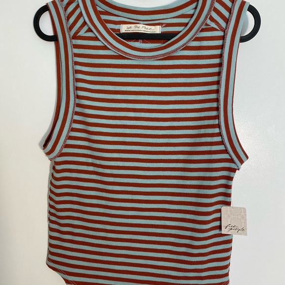 NEW Free People striped jersey tank top - Picture 4 of 6
